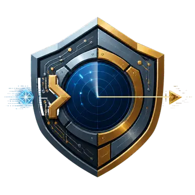 AI SOC Agent &mdash; radar sweep detecting and responding to threats